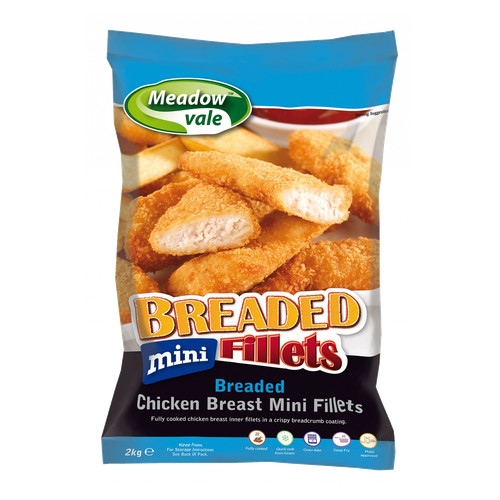 Meadowvale Breaded Chicken Mini Fillets 1kg Eurocross